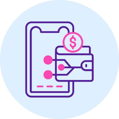 Dolar. Web simgesi basit illüstrasyon