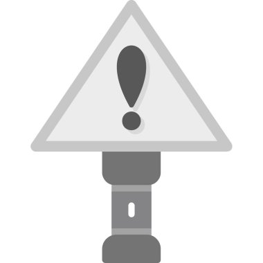 uyarı işareti simgesi, vektör illüstrasyonu beyaz arkaplanda izole edildi