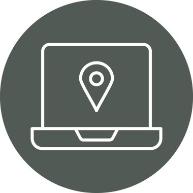 Konum simgesi, vektör illüstrasyonlu harita işaretleyici