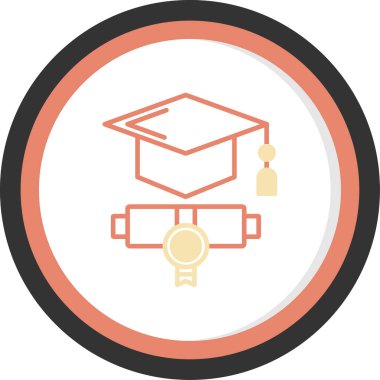 mezuniyet kapsülü vektör simgesi