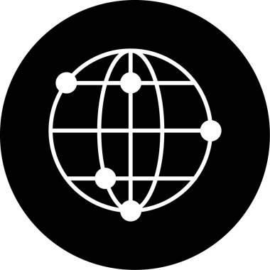 şebeke. Web simgesi basit illüstrasyon