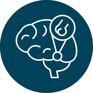 İnsan beyni ikonu. Beyaz arkaplanda izole edilmiş web tasarımı için insan beyin vektör simgesi ana hatları