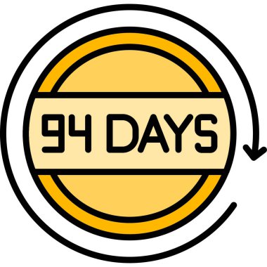 5 günlük takvimin vektör illüstrasyonu