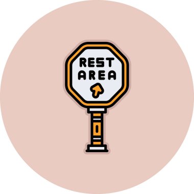 Yol işareti simgesinin vektör illüstrasyonu