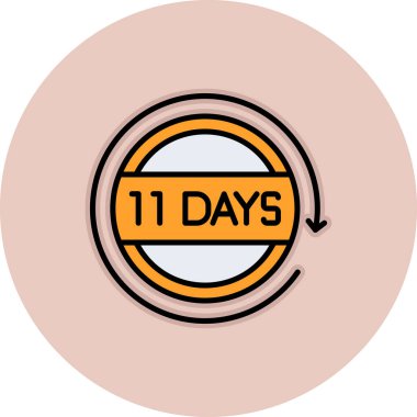 Kalan ilk gün simgesi, vektör illüstrasyonu