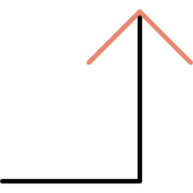 Tek bir kırmızı okun vektör çizimi