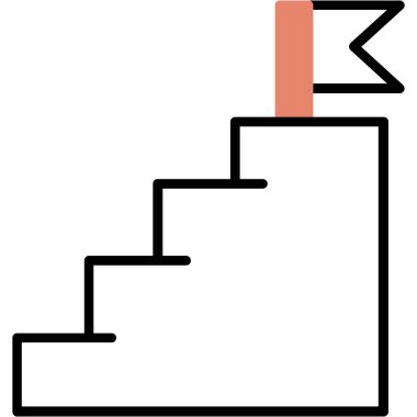 Merdivenler. Web simgesi basit illüstrasyon