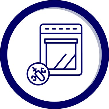 Web simgesi. İşletmenin vektör illüstrasyonu