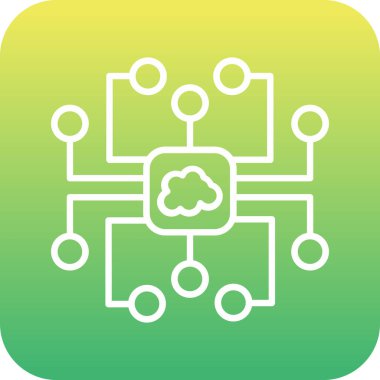 vektör bulut teknolojisi simgesi