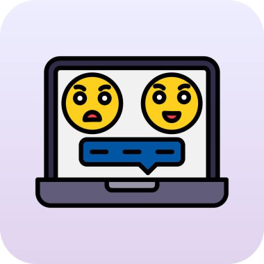 konuşma kabarcığı çizgi film simgesi vektör illüstrasyon grafik tasarımı