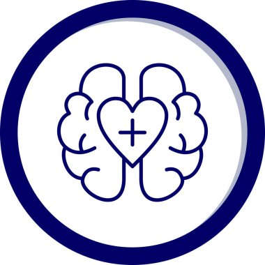 beyin ikonu vektör illüstrasyonu