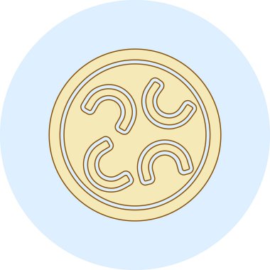 Altın sikke simgesinin vektör illüstrasyonu.