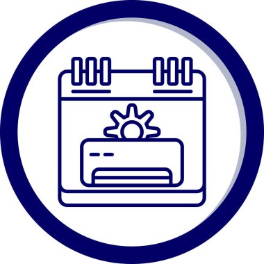 Takvim simgesinin vektör illüstrasyonu