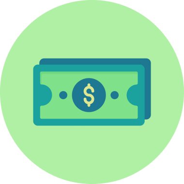 Para ve nakit için dolar düz simge