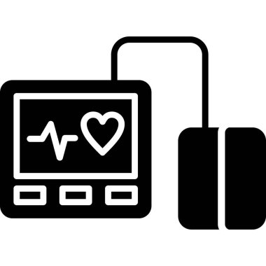 kalp ve akıllı telefon simgesi, vektör illüstrasyonu