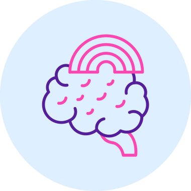 Beyin. Web simgesi basit illüstrasyon