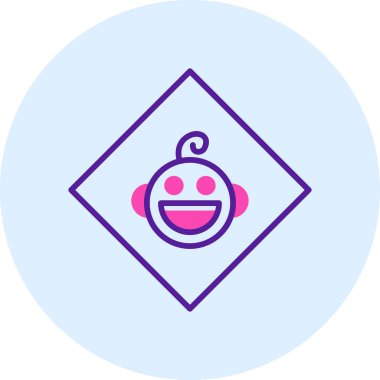 Bir bebek simgesinin vektör çizimi, bir bebek simgesi