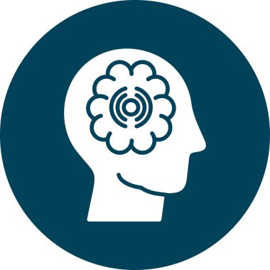 vektör insan beyni simgesi