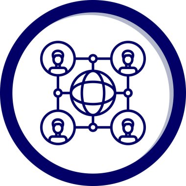 şebeke. Web simgesi basit illüstrasyon