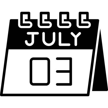 Ağustos Glyph vektörü Simge Tasarımı