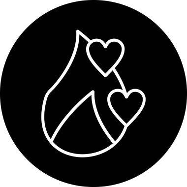 Kalp ikonu vektör illüstrasyonu