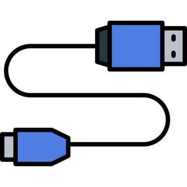 kablo simge vektör çizim