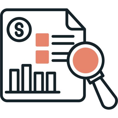 Veri analiz simgesi, vektör illüstrasyonu