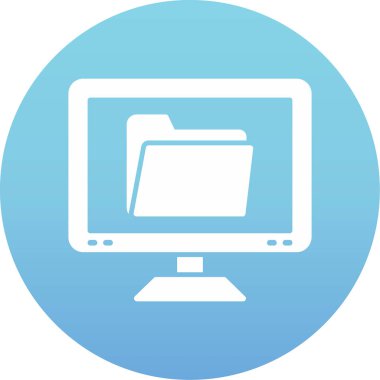 Dizüstü bilgisayar simgesi vektör çizimi