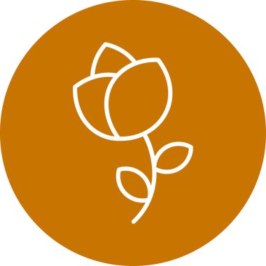 Çiçek simgesinin vektör illüstrasyonu