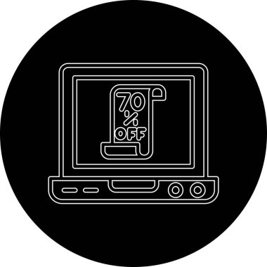 Cep telefonlu bir dizüstü bilgisayarın vektör çizimi