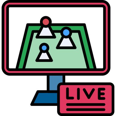 Dolu taslak biçiminde canlı canlı simge