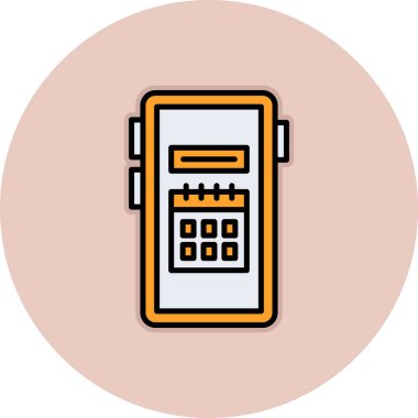 hesap makinesi vektör simgesi modern illüstrasyon