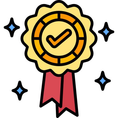 Madalya simgesi, vektör illüstrasyonu