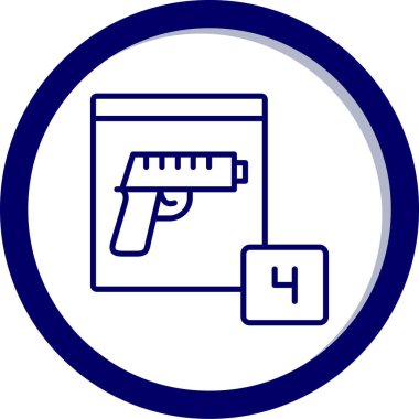 silah ağı ikon vektör illüstrasyonu