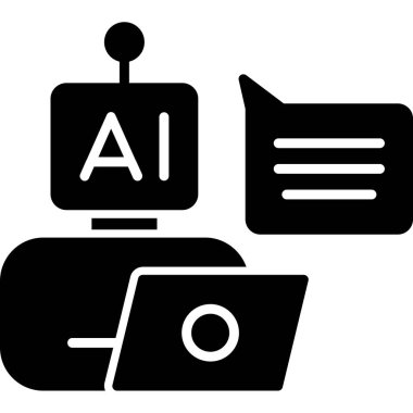 Robot simgesi, vektör çizimi