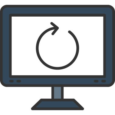 bilgisayar ekranı vektör simgesi düzenlenebilir