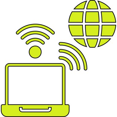 wifi internet simgesi vektör illüstrasyonu
