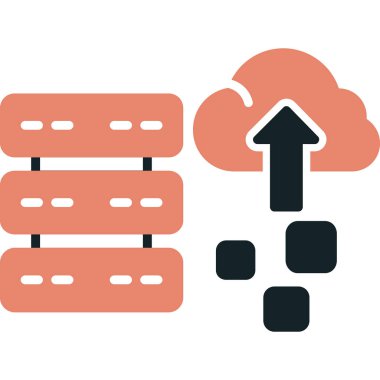 bulut veri teknolojisi vektör illüstrasyonu