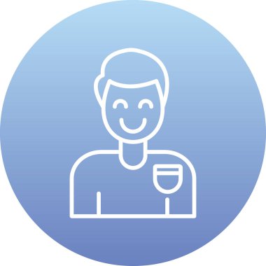 Bir bardakla şarabın vektör çizimi