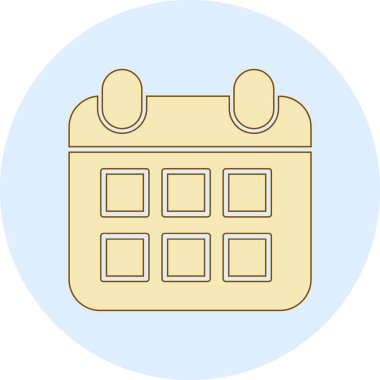 Takvim simgesi vektör illüstrasyonu