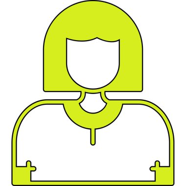 uzun gölgeli kadın avatar profili görünümü