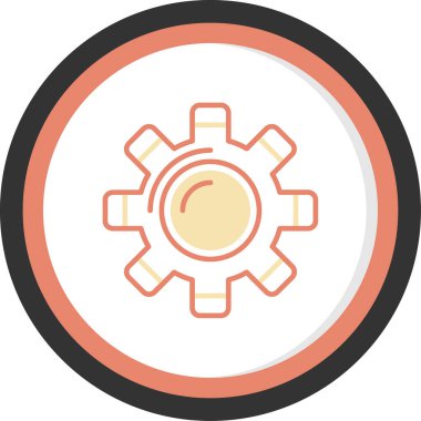 dişli simgesinin vektör illüstrasyonu