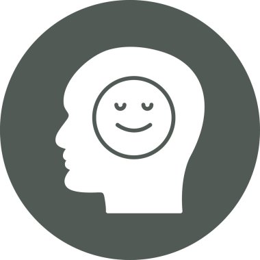 Gülümseyen bir kafanın vektör çizimi