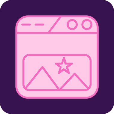 Bir yıldız simgesinin vektör illüstrasyonu