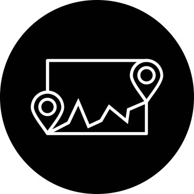 Vektör konumu simge illüstrasyonu