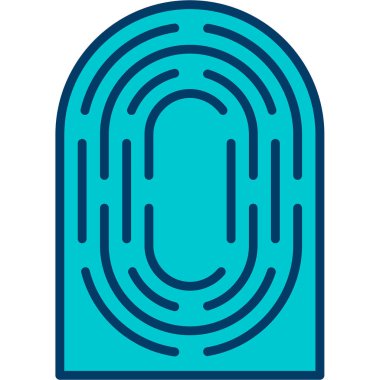 Parmak izi simgesinin vektör illüstrasyonu