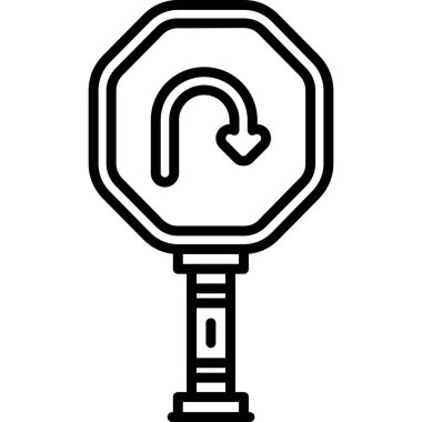 Yol simgesi, vektör illüstrasyonu