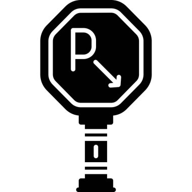 yol trafik simgesi, basit vektör illüstrasyonu