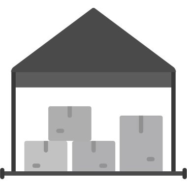 Depo. Web simgesi basit illüstrasyon