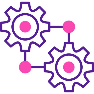 Dişliler. Web simgesi basit illüstrasyon